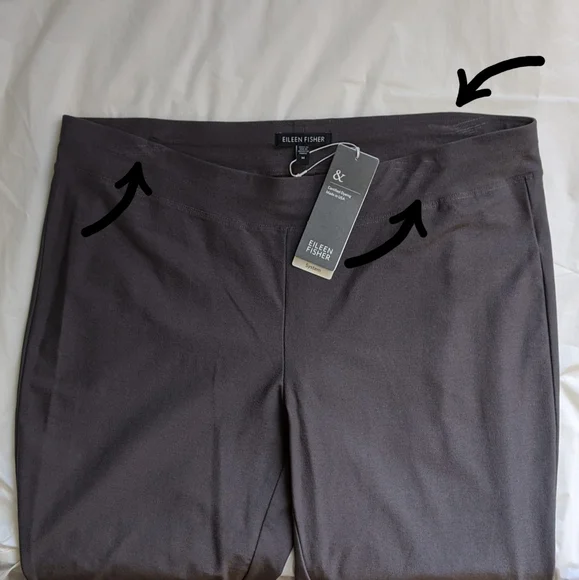 Eileen Fisher Slim Ankle Pant With Yoke in Cinder - Picture 4 of 4